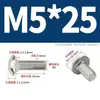 Tornillos de Carruaje de Acero Inoxidable 304, Tornillos de Máquina para Bastidor de Puente con Cabeza Semiredonda y Cuello Cuadrado M4M5M6M8