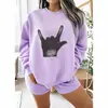 Moletom de Gola Redonda Transfronteiriço com Estampa de Gesto Personalizado, Blusa de Pulôver Solta, Estilo Atacado Amazon Wish
