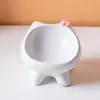 Huayuan hoopet tazón para mascotas de cerámica con patas altas para proteger el cuello de gato, diámetro grande, anti-derrames, alto valor estético, tazón para comida de perro
