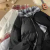 Novedad de Invierno 2026: Chaqueta de Algodón a Cuadros Color Block Unisex para Hombre, Engrosada y Cálida, Estilo Coreano, En Stock