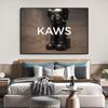 Pintura decorativa moderna minimalista creativa para mesita de noche de dormitorio, tendencia de moda, pintura colgante para pared de fondo de sala de estar, oso violento niños