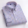 Camisa para Hombre Estilo Nuevo de Moda Sin Planchar Ropa Interior y Exterior de Moda Casual Textil de Algodón Oxford Europeo y Americano Camisa Blanca de Manga Larga para Hombre