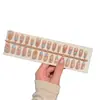 Uñas Postizas Nude Starburst de 30 Piezas, Uñas de Manicura Pre-hechas, Totalmente Hechas a Mano, Suministro Exclusivo al por Mayor