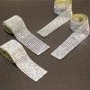 Tira de Pedrería Adhesiva Termofusible DIY Pegamento de Perforación Cadena de Encaje Adhesiva Perforada Estante Autoadhesivo Código de Barras Taladro con Tira de Cristal Taladro