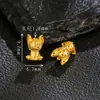 Pingente de Prata S925 Banhado a Ouro Ponto com Furo, Acessório de Prata Versátil Estilo Desenho Animado Moda DIY
