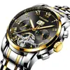 Reloj Tevise Celebridad de Internet Reloj de Fase Lunar Estrella Reloj Impermeable Luminoso Tourbillon Reloj Luminoso para Hombre Venta al por Mayor
