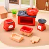 Micro-Paisaje Artificial Mini Cocina Utensilios de Cocina Adornos de Resina Casa de Juegos Juguetes de Decoración DIY Adornos Pequeños de Escritorio