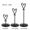 Portatarjetas de sitio de acero inoxidable Portatarjetas de número de mesa Clip para tarjetas de mesa de hotel y boda Señal de mesa para banquetes Portatarjetas con forma de corazón para menú de restaurante