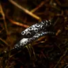 Guerrero de Acero retro anillo abierto simple de acero inoxidable nuevo personalizado barba de calamar anillo de acero de titanio para hombre