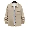 Nova Jaqueta Camisa Jacquard Pesada Estilo Americano Retrô Casual Masculina para Primavera e Outono Comércio Exterior Transfronteiriço Roupas Masculinas