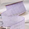 Cinta de malla transparente a cuadros con borde para presionar, accesorios para el cabello con lazo DIY, accesorios para ropa y bolsos, cinta a cuadros hueca horizontal y vertical