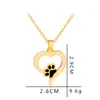 Joyería Transfronteriza Europea y Americana, Collar de Moda con Huella de Patita de Perro, Colgante de Corazón Hueco con Huella de Pie, Suministro Mayorista de Aliexpress
