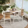 Conjunto de Mesa e Cadeiras de Chá para Lazer ao Ar Livre em Varanda para Vila de Jardim, Mesa e Cadeiras Pequenas Simples para Chá ao Ar Livre Doméstico, Cadeiras de Lazer