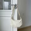 Nova Bolsa Tote Feminina Coleção Primavera/Verão 2026, Grande Capacidade, Tecido de Nylon Fofo, Cor Sólida, Bolsa Transversal Versátil Casual