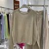 Loja Oficial Shanghai Dan Nong/Suéter de Tricô Japonês Sem Costura de Alta Qualidade para Mulheres 2026 Novo Modelo Cor Sólida Respirável Mangas Raglan