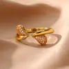 Anillo Abierto de Circonita Ultra Brillante Transfronterizo para Mujer, Banda de Anillo de Diseño de Nicho, Lujo Ligero, Sensación Elegante y de Alta Gama, Anillo de Dedo Índice de Nicho