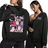 [Código Europeo Transfronterizo] Sudaderas con Capucha con Estampado de Anime K-Pop para Mujer con Cremallera