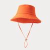 Sombrero de pescador de color sólido con cuerda para sombrero, ala grande lavada con rebaba tipo Hyun-a, transfronterizo, sombrero solar coreano todo partido