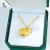 Loja Dourada Mesmo Estilo Pingente de Burro Dourado Anel de Corrida Cravejado com Diamantes DIY Colar Estilo Étnico Exquisito Colar de Luxo Leve Atacado