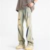 Pantalones vaqueros rotos para hombre 2024, estilo americano, de marca de moda, retro, rectos, sueltos, para adolescentes.