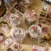 Cinta Adhesiva Decorativa Floral ZABC Serie Rosa Silvestre - Decoración Floral Adhesiva, Hermosa, Estilo Vintage
