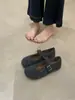 Novos Sapatos Birkenstock Quentes de Pelúcia Estilo Retrô para Inverno Feminino, Bico Redondo Versátil com Cadarço Casual Solado Macio Sapatos Mary Jane