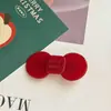 Pinza Redonda con Letra Grande Roja y Moño Dulce para Flequillo de Estudiante, Clip Lateral, Ins, Corazón de Niña, Niña Dulce, Accesorios para el Cabello, Tocado