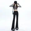 Jeans ajustados de tiro alto para mujer Primavera/Verano 2024 Nuevos pantalones de herradura retro con flecos elásticos adelgazantes pantalones acampanados deshilachados