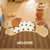 Alfombra de Entrada de Bucle de Seda Linda Alfombrilla Antideslizante y Resistente a Manchas Alfombrilla para Pies Puerta de Entrada Alfombra de Dibujos Animados Se Puede Cortar y Envío Gratis