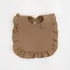 Baberos de Crepé para Bebé Baberos con Volantes de Gasa de Algodón para Bebé Niños Baberos Personalizados Baberos para Escupir Venta al por Mayor Transfronteriza