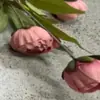 Flor de peônia artificial mais vendida da Amazon, haste única com 4 peônias rosa claro, tecido de seda, adequada para arranjos florais de casa e casamento, transfronteiriça