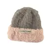 Chapéu Novo Estilo Feminino de Inverno Espessado Proteção Facial Pequeno Pelúcia Quente Lã Tendência Cabeça Grande Orelha Flutuante Proteção Acúmulo Chapéu de Tricô