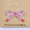 Pajarita Transparente de Hielo Multicolor Dibujos Animados Hecho a Mano DIY Accesorios para Joyería Pegamento de Crema Resina Accesorios Pequeños Material para Pasadores Venta al por Mayor