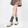 Calcetines estilo universitario japonés JK para mujer, otoño e invierno, estilo Ins, costuras de color en contraste, cubrepiernas de lana tejida para abrigarse