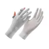 Guantes de Seda de Hielo con Protección Solar para Mujer, Anti-UV, Delgados, para Ciclismo y Conducir en Verano, Antideslizantes, Pantalla Táctil, sin Dedos, Transpirables, Parasol