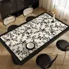 Jogo americano retrô americano para mesa de jantar, sensação de luxo leve e de alta qualidade, toalha de mesa para mesa de centro, lavável, à prova d'água, à prova de óleo, resistente ao calor, protetor de mesa