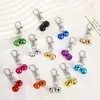 Llavero colgante de campana colorida pintada accesorio DIY hebilla para collar de mascota decoración de campana de hierro