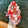 Cadena para Teléfono Colgante Llavero Caballo Mecedora con Cuentas Pintado a Mano Llavero de Coche Accesorio Regalo Pequeño Venta al por Mayor