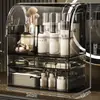 Caja de Almacenamiento para Cosméticos Escritorio Tocador A Prueba de Polvo Gran Capacidad Hogar Productos para el Cuidado de la Piel Lipstick Mascarilla Caja de Almacenamiento de Plástico