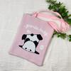 Bolsa de Tricô Ins Desenho Panda Feminina Moda para Carregar na Mão Grande Capacidade Bolsa de Ombro Bolsa Transversal Bolsa