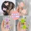 Pinza para el Cabello de Diamante y Pelo de Visón Accesorios para el Cabello de Princesa Pinza para el Cabello de Mariposa Móvil Pinza para el Flequillo de Niña Pequeña Accesorios para la Cabeza de Niños