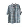 Camisa a cuadros azul retro estilo americano para hombre y mujer, estilo holgado y perezoso, chaqueta informal de marca de moda para primavera y otoño, combina con todo.