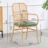 Silla de Comedor de Ratán Nórdico para el Hogar Hierro Vintage Combinación de Mesa y Silla para Restaurante Silla con Respaldo Silla de Bolsa Suave Silla de Comedor de Lujo Ligero Amazon