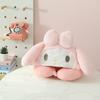 Linda Almohada de Cuello en Forma de U con Capucha de Perro Cinnamon Kuromi con Gorro Almohada de Viaje Portátil para siesta en la Oficina