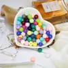 Contas Redondas Coloridas Sólidas de Acrílico Fantasy Contas Soltas Artesanal DIY Bolsas Pulseiras Colares Acessórios de Joias Atacado