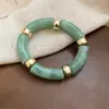 Pulsera ovalada con degradado transfronteriza europea y americana, estilo vintage de mediados de siglo, diseño único, joyería de nicho de lujo ligero con un toque de alta gama
