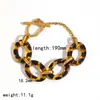 Serie de Leopardo Europeo y Americano Transfronteriza Conjunto de Joyería de Pulsera y Aretes de Acero Inoxidable Aretes Estilo Maillard Chapados en Oro de 18 Quilates