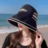 Sombrero de pescador de primavera y verano para mujer, nuevo sombrero para el sol, sombrero de moda tipo cubeta, cabeza grande Wai, sombrero para el sol de verano, sombrero para el sol de ala ancha