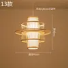 Lustre de Bambu Chinoiserie Lanterna Zen para Sala de Chá Restaurante Restaurante de Hot Pot Pousada Sudeste Asiático Lâmpadas Japonesas Criativas
