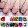 Set de Regalo Popular con Purpurina para Uñas Estilo Japonés Clásico 12 Colores Forma de Estrella Escamas Finas Decoraciones para Uñas 3mm Pentagrama